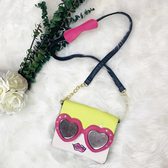 Betsey Johnson Handbags - Betsey Johnson Crossbody Sunglasses Face Bag